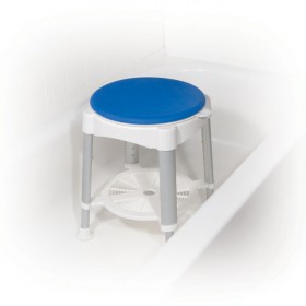 Bath Stool for Bathtubs or Shower with Padded Rotating Seat