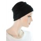 Elegant and Simple bamboo cancer caps in black color for women with Cancer