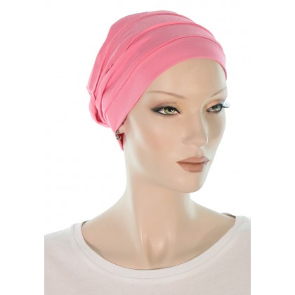 Simply Bamboo cancer headwear in pink sherbet color for women with Cancer