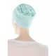 Elegant and Simple bamboo chemo caps in light blue color for women with Cancer