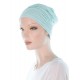 Elegant and Simple bamboo chemo caps in light blue color for women with Cancer
