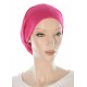 Bamboo Beanieband chemo beanie in raspberry color for women with Cancer