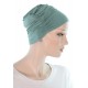 Elegant and Simple bamboo cancer headwear in blue sage color for women with Cancer