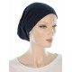 Bamboo Beanieband chemo beanie head wrap in navy blue color for women with Cancer