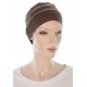 Two Times Bamboo chemotherapy caps in mocha color for women with Cancer