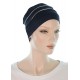 Cancer Headwear Two Times Bamboo In Navy Blue Two Times Bamboo cancer headwear in navy blue color for women with Cancer