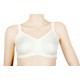 Bra for Mastectomy with pre-shaped breast forms pockets for volume effect and printed Jacquard style