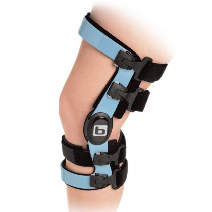 Breg Z-12 knee brace for ACL or PCL ligament tear hinged in black