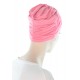 Elegant and Simple bamboo cancer cap in pink sherbet color for women with Cancer