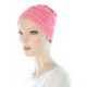 Elegant and Simple bamboo cancer cap in pink sherbet color for women with Cancer