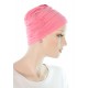 Elegant and Simple bamboo cancer cap in pink sherbet color for women with Cancer