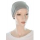 Stretchycap cancer cap for large head for men or women grey color