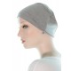 Stretchycap cancer cap for large head for men or women grey color