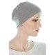 Stretchycap cancer cap for large head for men or women grey color