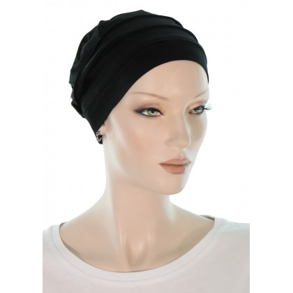 Simply Bamboo cancer cap in black color for women with Cancer