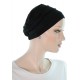 Simply Bamboo cancer cap in black color for women with Cancer