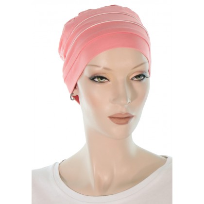 Cancer Cap Two Times Bamboo In Coral Color Two Times Bamboo cancer cap in coral color for women with Cancer