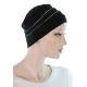 Two Times Bamboo cancer caps in black color for women with Cancer