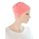 Elegant and Simple bamboo cancer hat in coral color for women with Cancer