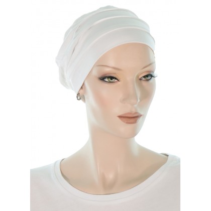 Simply Bamboo cancer hat in white color for women with Cancer