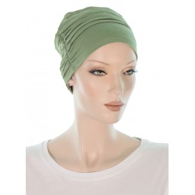 Elegant and Simple Bamboo Cancer Hats in Green