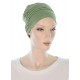Elegant and Simple bamboo cancer hats in green color for women with Cancer