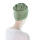 Elegant and Simple bamboo cancer hats in green color for women with Cancer