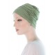 Elegant and Simple bamboo cancer hats in green color for women with Cancer