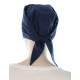 The Classic cancer head scarf in navy blue color for women with Cancer