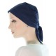 The Classic cancer head scarf in navy blue color for women with Cancer