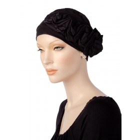 A Stylish Lady Bamboo Cancer Headwear in Black