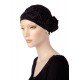 A Stylish Lady bamboo cancer headwear in black color for women with Cancer