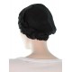 A Stylish Lady bamboo cancer headwear in black color for women with Cancer