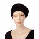 A Stylish Lady bamboo cancer headwear in black color for women with Cancer