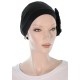 A Stylish Lady bamboo cancer headwear in black color for women with Cancer