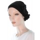 A Stylish Lady bamboo cancer headwear in black color for women with Cancer