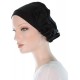 A Stylish Lady bamboo cancer headwear in black color for women with Cancer