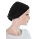 A Stylish Lady bamboo cancer headwear in black color for women with Cancer