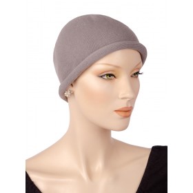 Cuty knitted Cotton Cancer Headwear in Grey