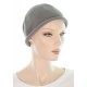 Cuty knitted cotton cancer headwear in grey color for women with Cancer