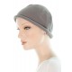 Cuty knitted cotton cancer headwear in grey color for women with Cancer