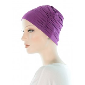 Elegant and Simple Bamboo Cancer Headwear in Purple