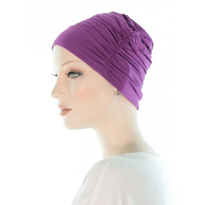 Elegant and Simple bamboo cancer headwear in purple color for women with Cancer