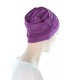 Elegant and Simple bamboo cancer headwear in purple color for women with Cancer