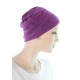 Elegant and Simple bamboo cancer headwear in purple color for women with Cancer