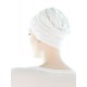 Elegant and Simple bamboo cancer headwear in white color for women with Cancer