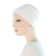 Elegant and Simple bamboo cancer headwear in white color for women with Cancer