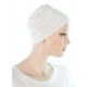 Elegant and Simple bamboo cancer headwear in white color for women with Cancer