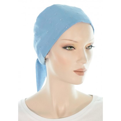The Classic cancer scarf in light blue color for women with Cancer
