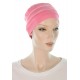 Two Times Bamboo chemo caps in pink sherbet color for women with Cancer